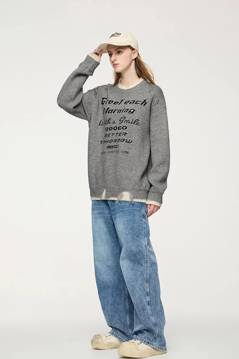 Double Layer Crewneck Sweater