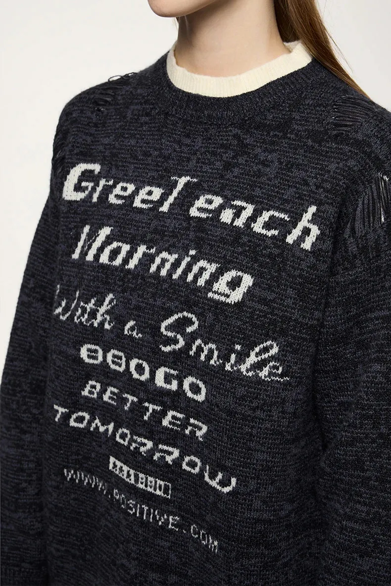 Double Layer Crewneck Sweater