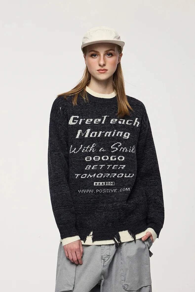 Double Layer Crewneck Sweater