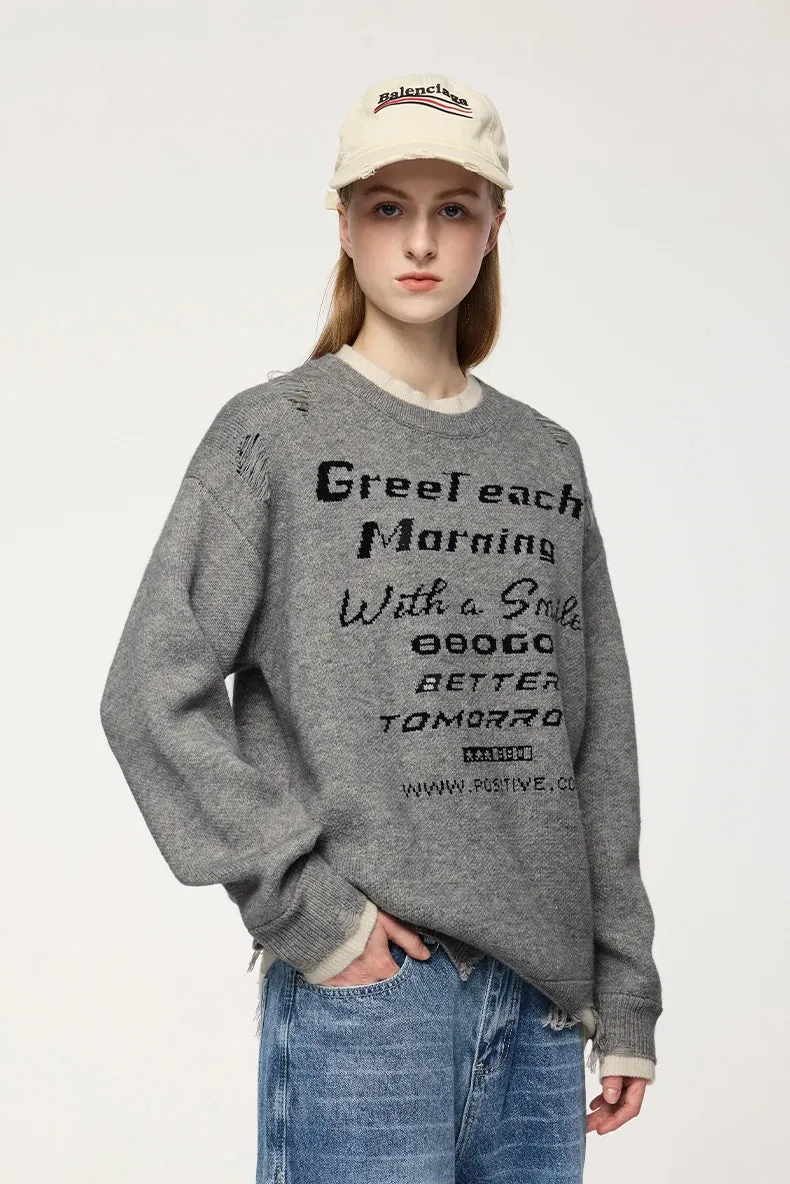 Double Layer Crewneck Sweater