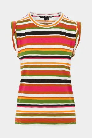 Dree Stripe Muscle Tee in Multi
