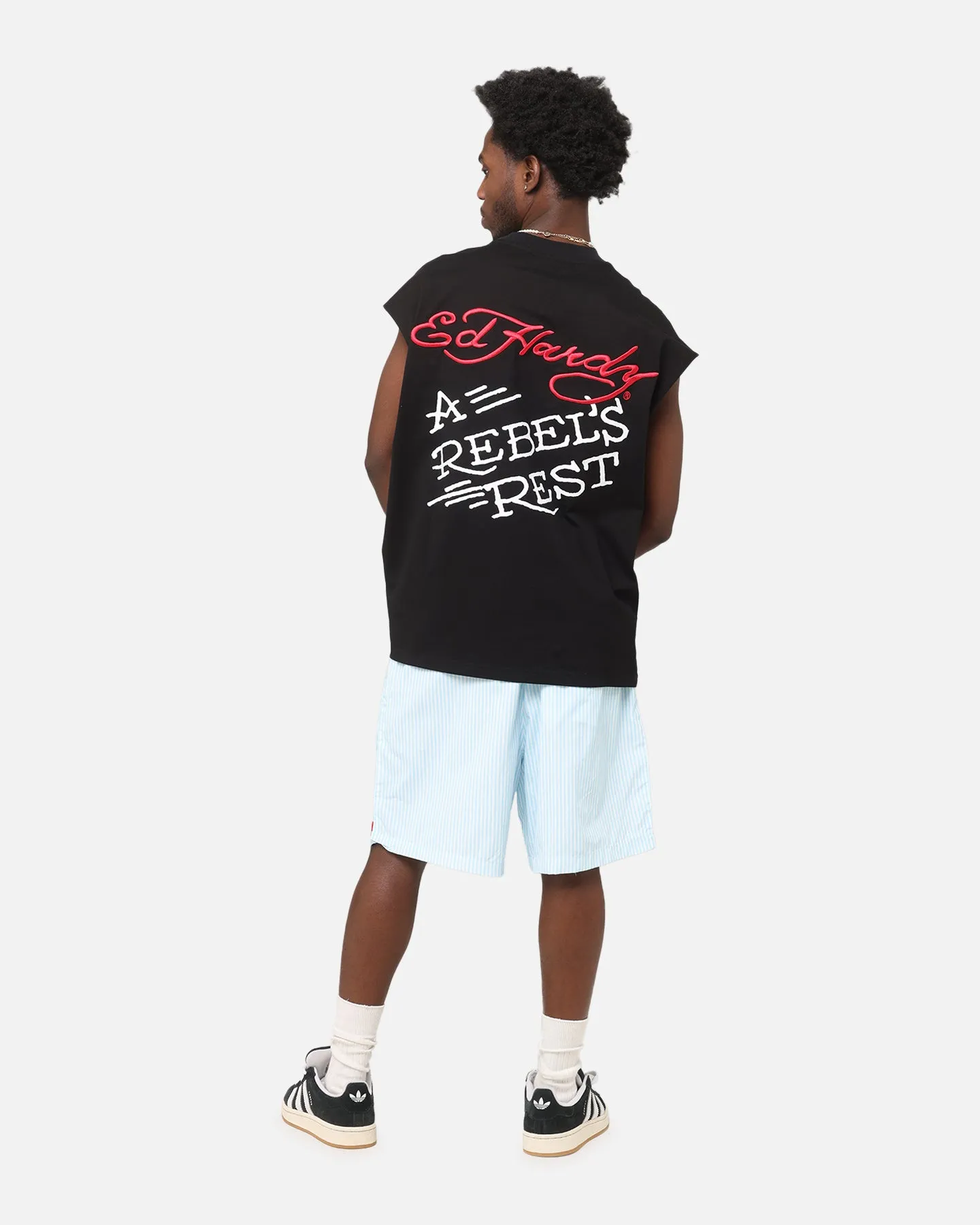 Ed Hardy Rebel Oversized Muscle T-Shirt Black