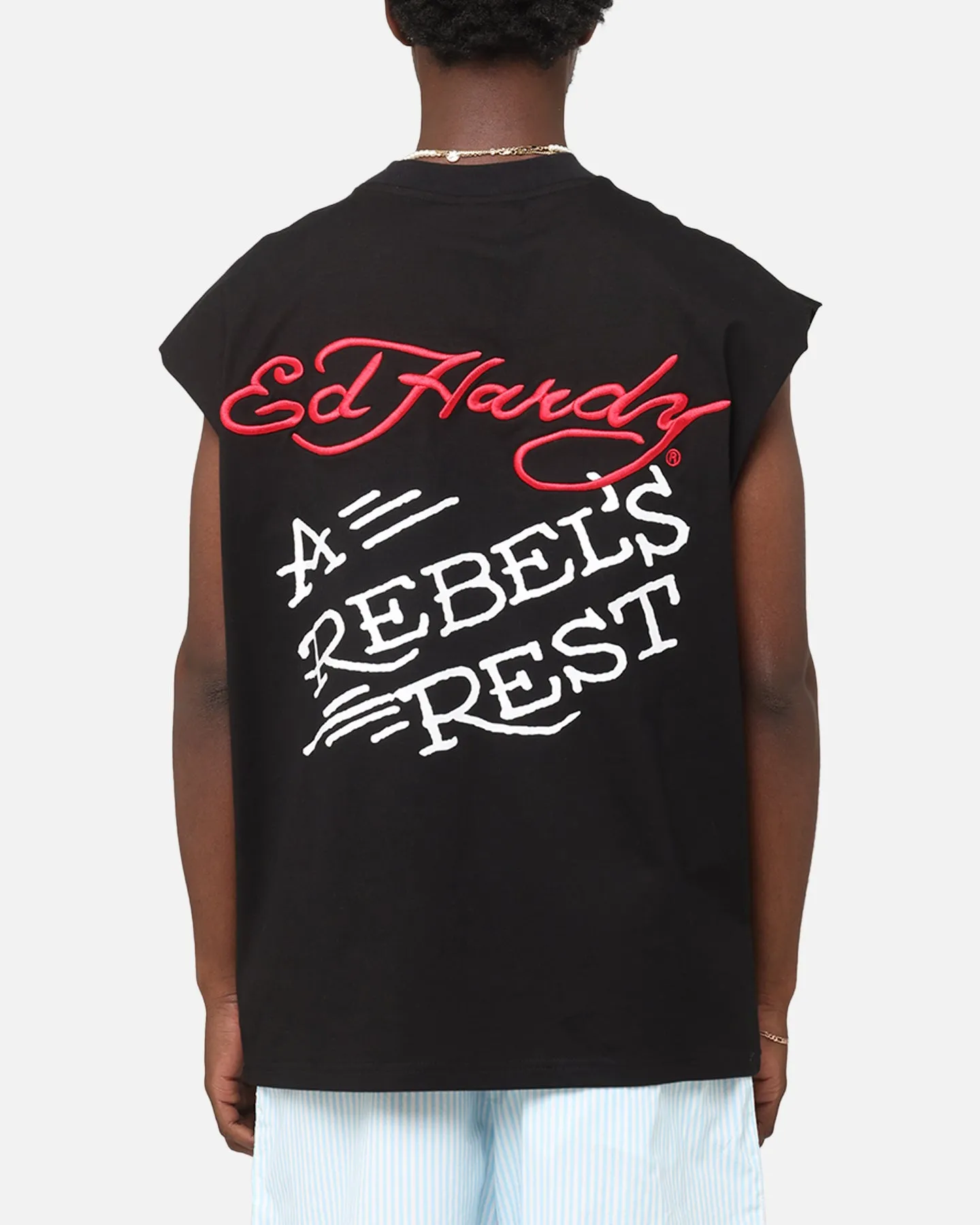Ed Hardy Rebel Oversized Muscle T-Shirt Black