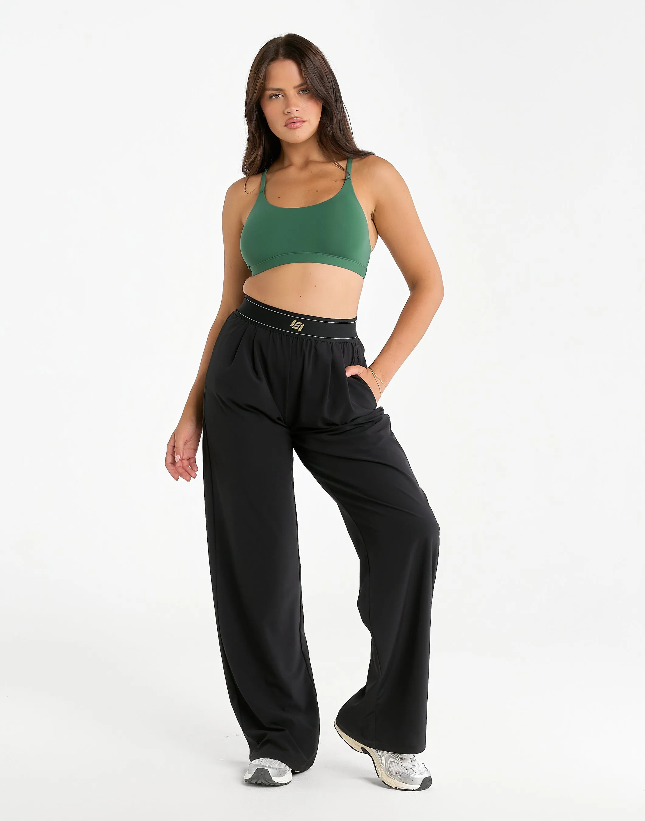Elemental Raceback Scoop Bralette - Green