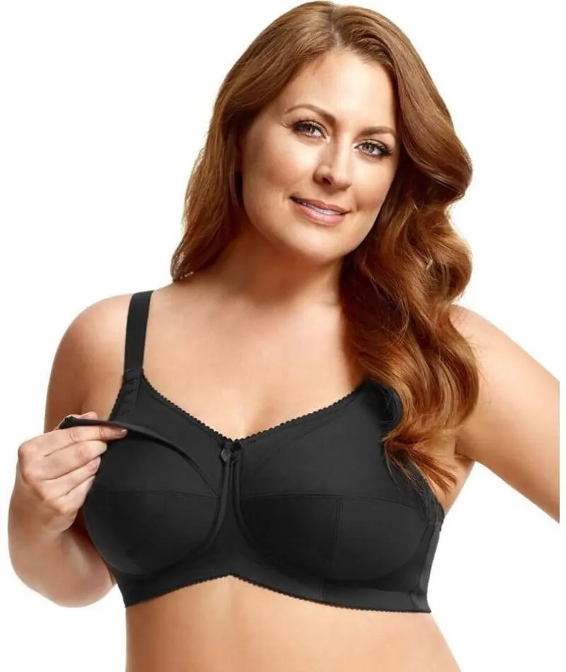 Elila Cotton Cup Wire-Free Nursing Bra - Black