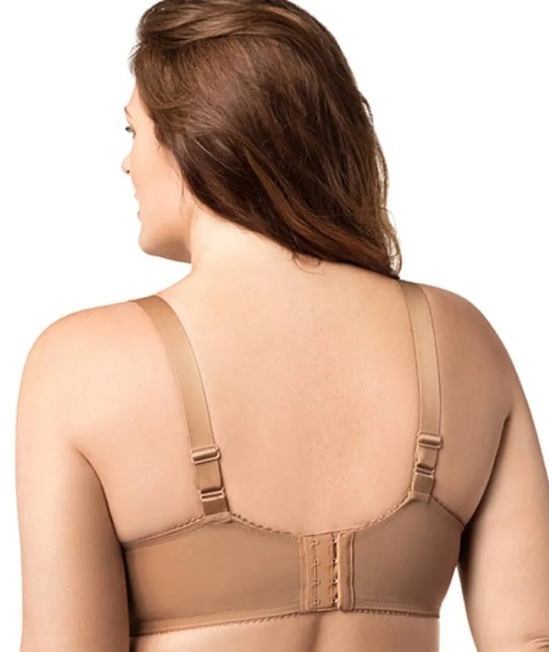 Elila Embroidered Microfiber Underwired Bra - Mocha