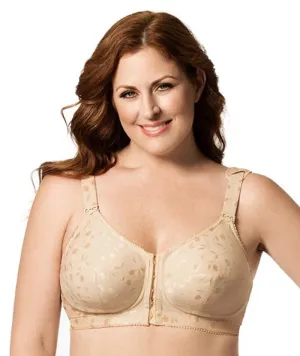 Elila Front Opening Wire-Free Posture Bra - Nude
