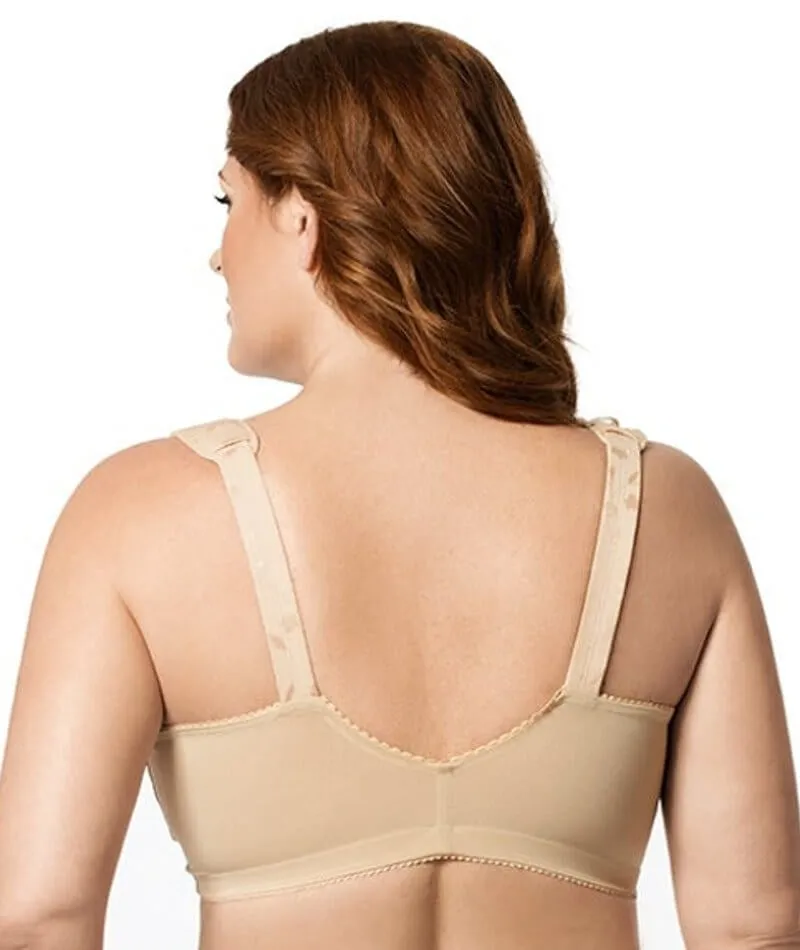 Elila Front Opening Wire-Free Posture Bra - Nude