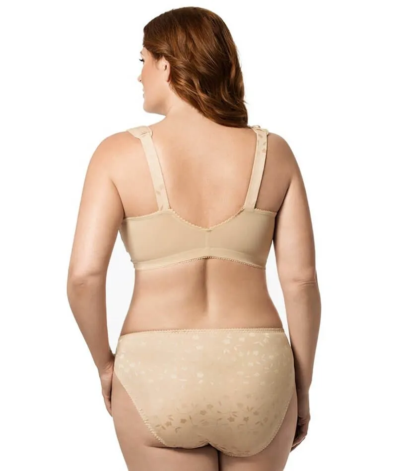 Elila Front Opening Wire-Free Posture Bra - Nude