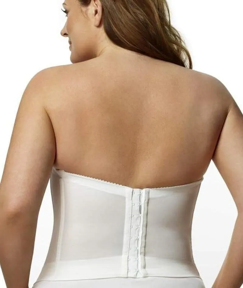 Elila Underwired Lace Strapless Longline Bra - White