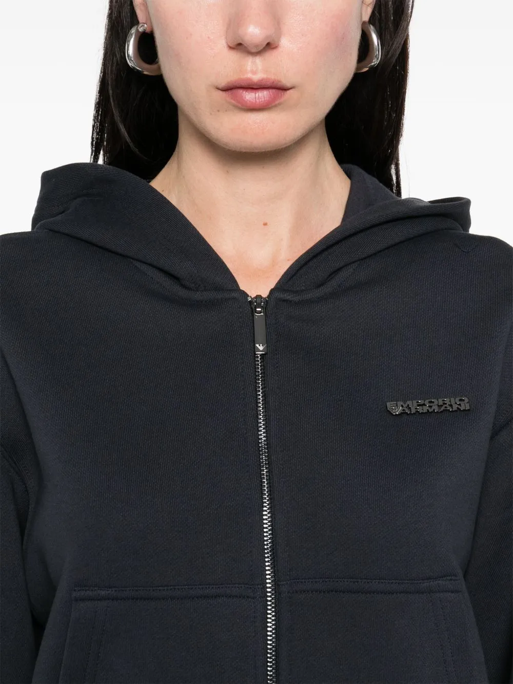 Emporio Armani Cotton Zipped Hoodie