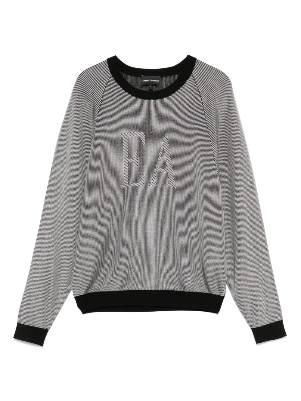 Emporio armani logotyp randig tröja