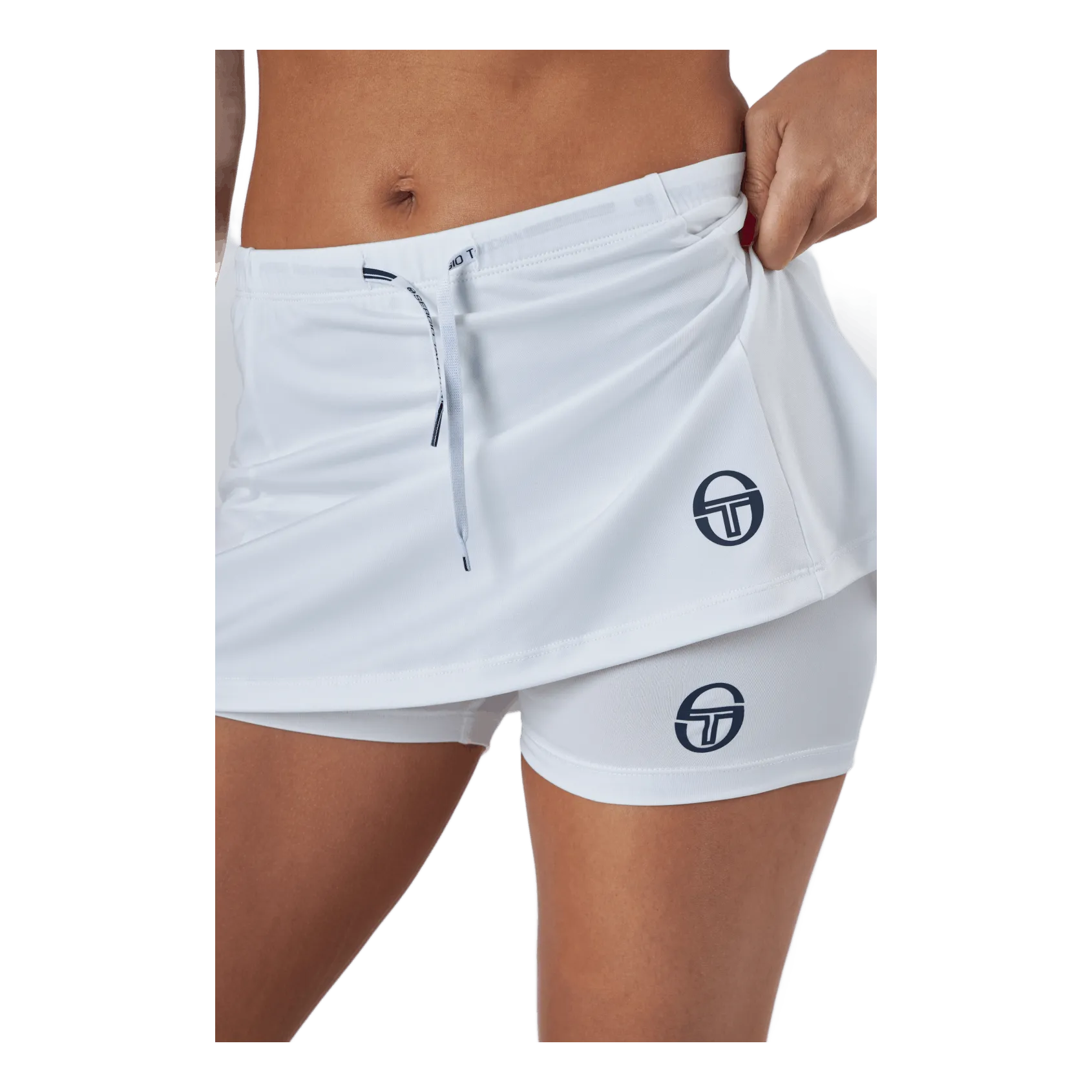 Eva Skort White/navy