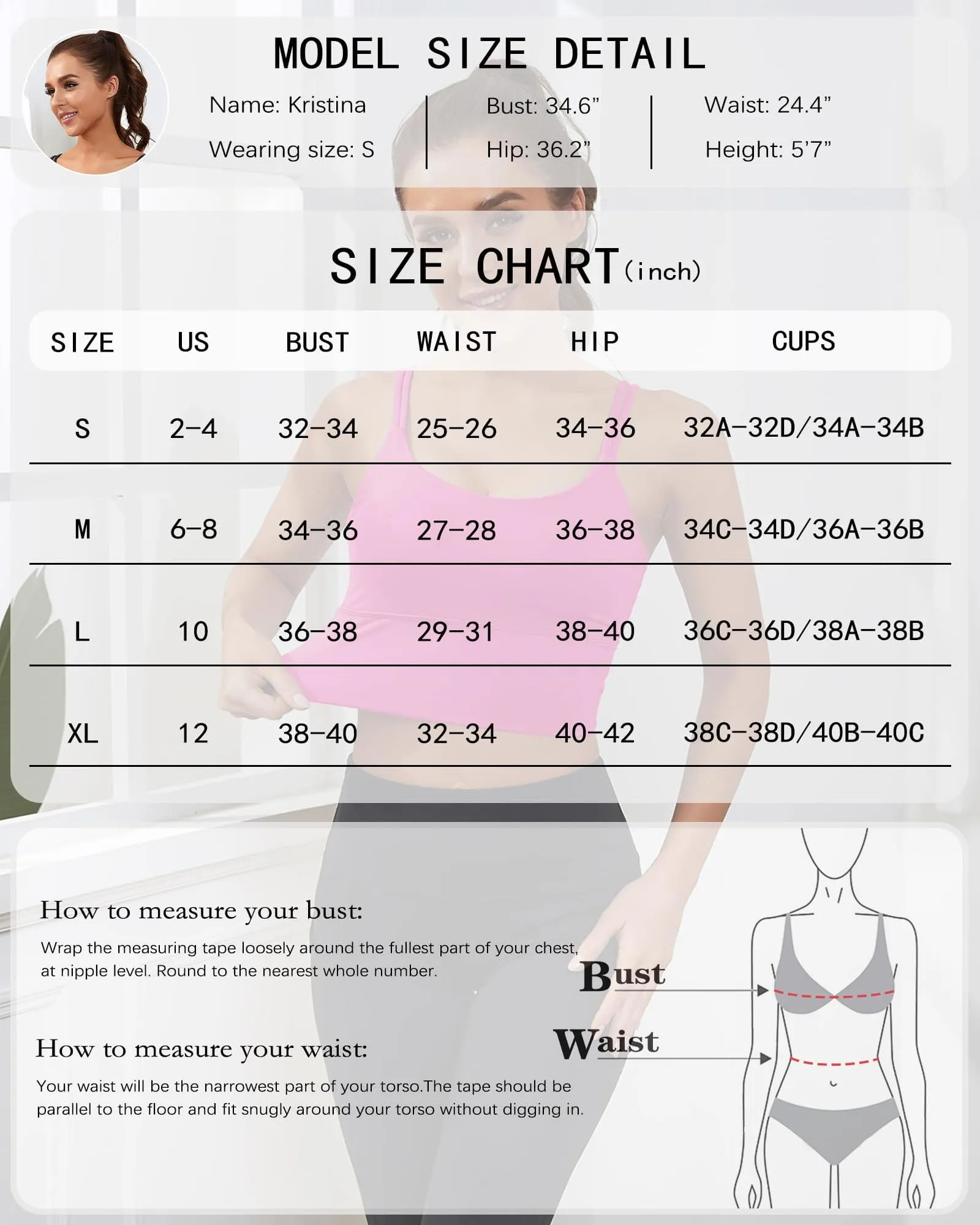 Everrysea Longline Sports Bra for Women Padded Workout Tank Tops Built in Bras Strappy Yoga Corp Top Camisole