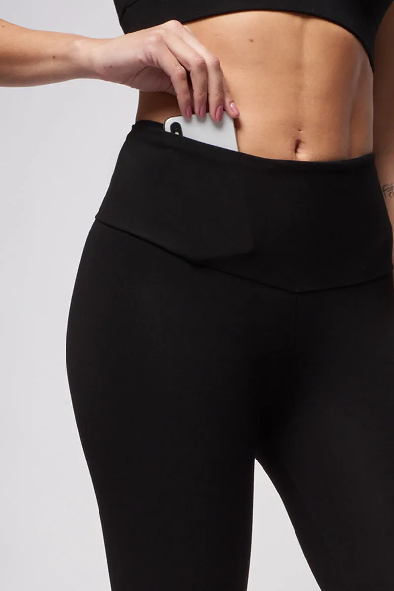 Extra Strong Compression Tummy Control Cropped Leggings Black