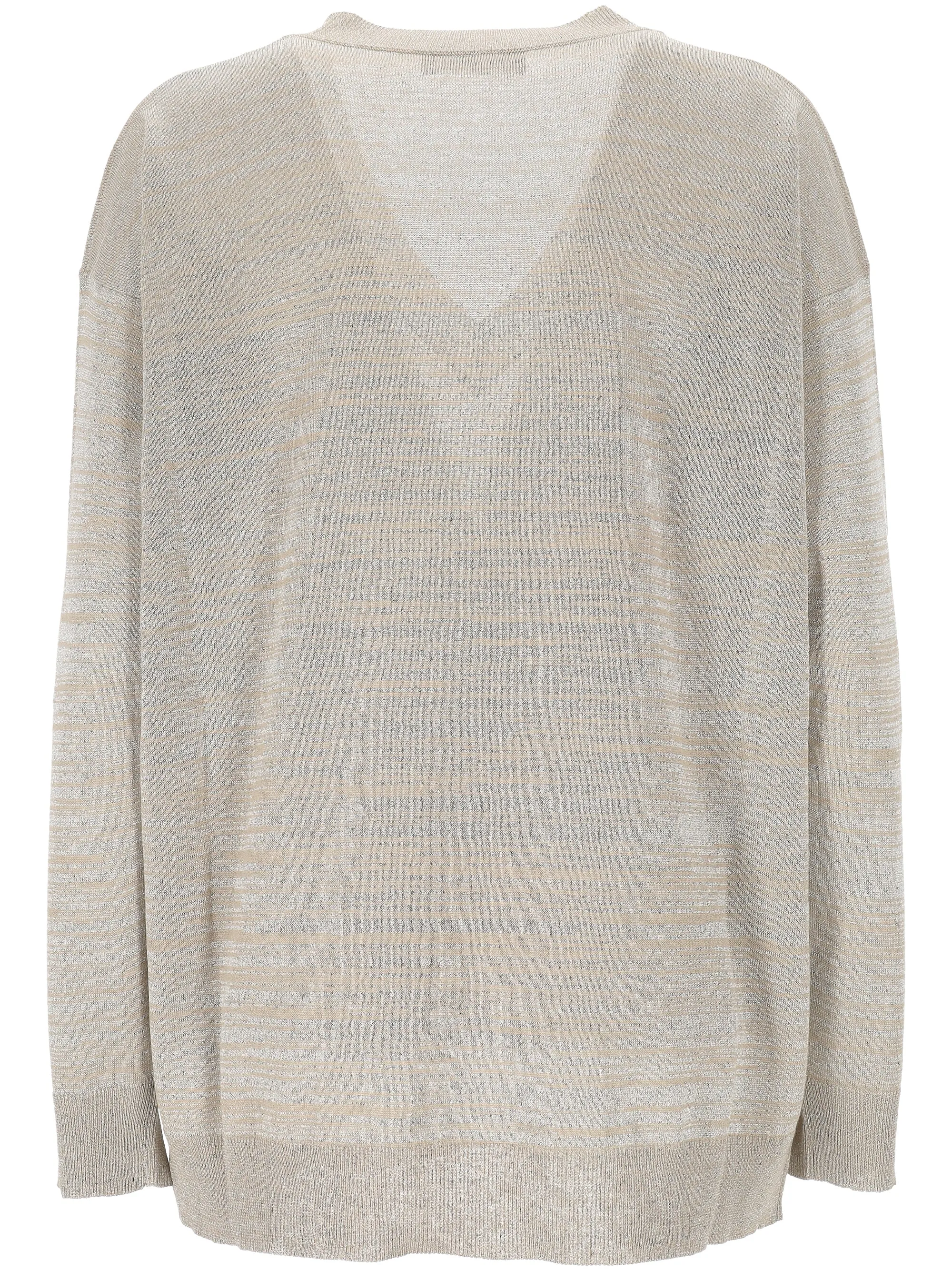 Fabiana filippi beige v hals långärmad tröja