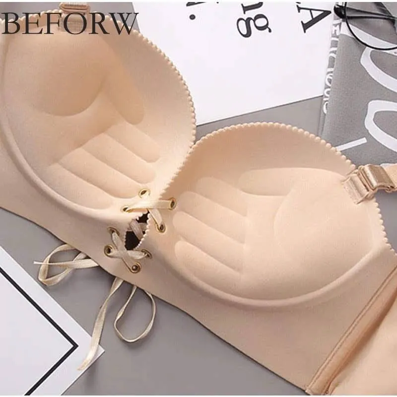 Fancy Lace Skin Push Up Figure Maintain Bra - Wide Strip - Double Padded Bra
