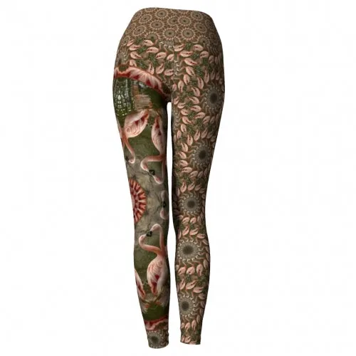 Flamingo Fantasy - Zoo Yoga Leggings