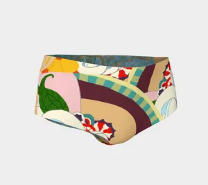Floral Flapper Girl Swim Briefs