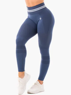 Freestyle Seamless High Waisted Leggings - Steel Blue