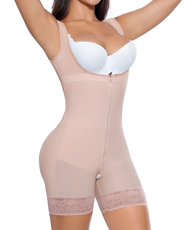 Front Zip Sleeveless Hip Sculpting Body Shaper