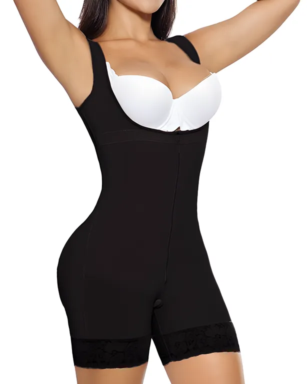 Front Zip Sleeveless Hip Sculpting Body Shaper