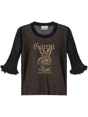 Ganni Bunny Crewneck Top