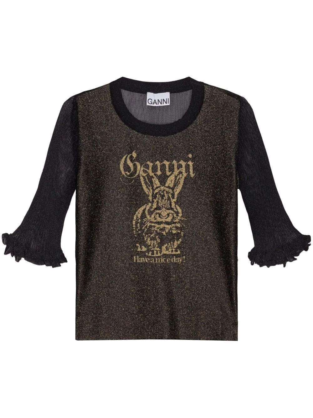 Ganni Bunny Crewneck Top
