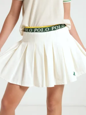 Girls Carey Tennis Skort - Milk