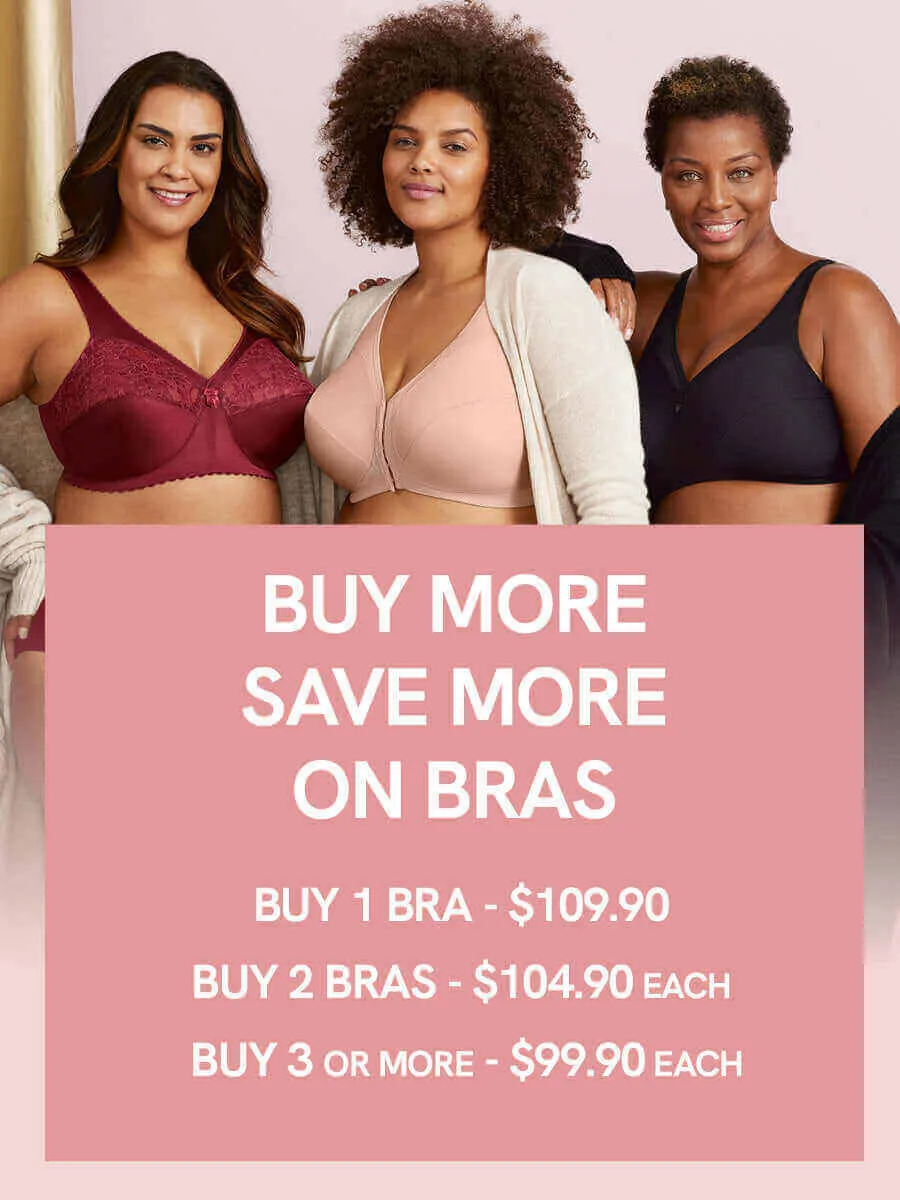 Glamorise Bra 1003 - Seamless Minimizer Support - White
