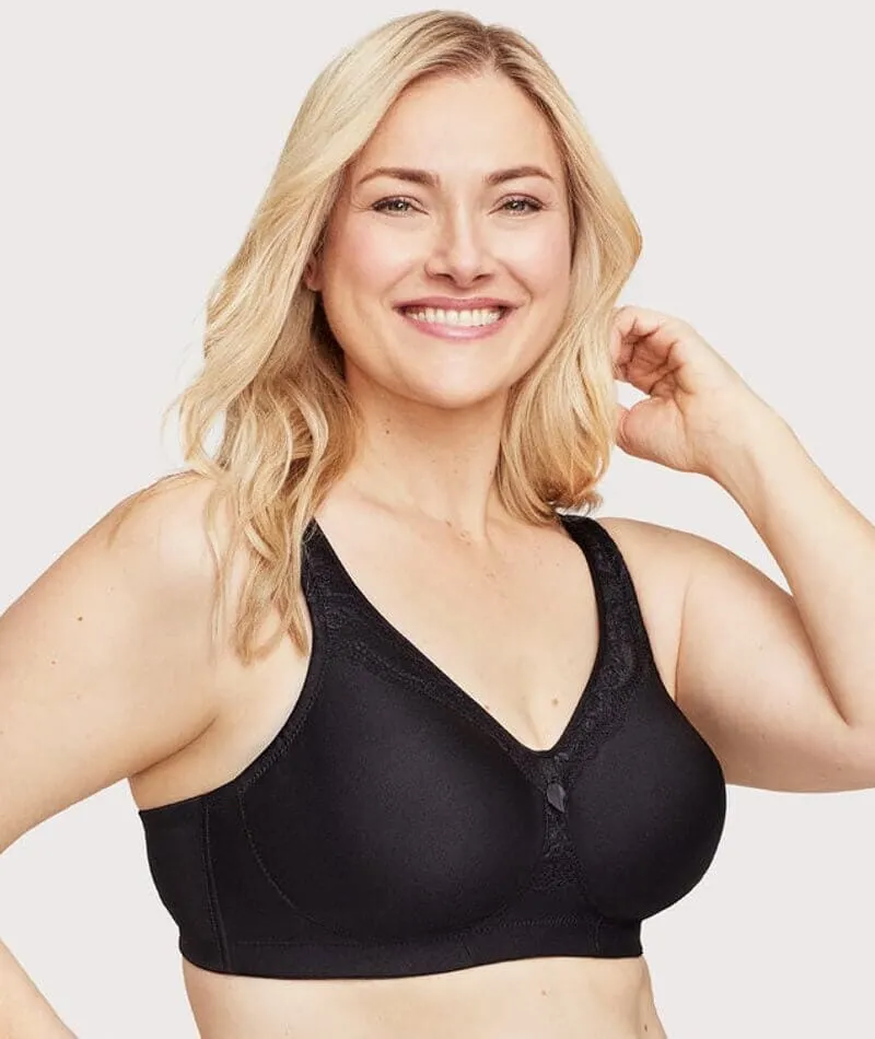 Glamorise Magiclift Seamless Wire-Free Everyday Bra - Black