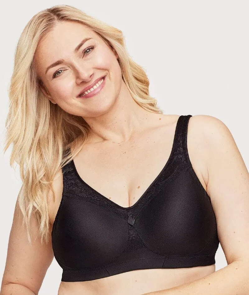 Glamorise Magiclift Seamless Wire-Free Everyday Bra - Black