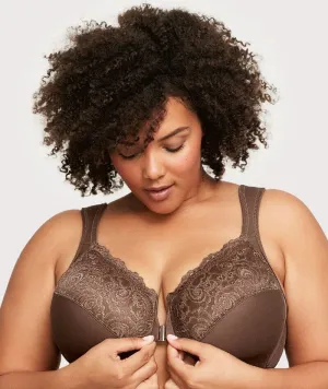 Glamorise WonderWire Front-Closure Bra - Mocha