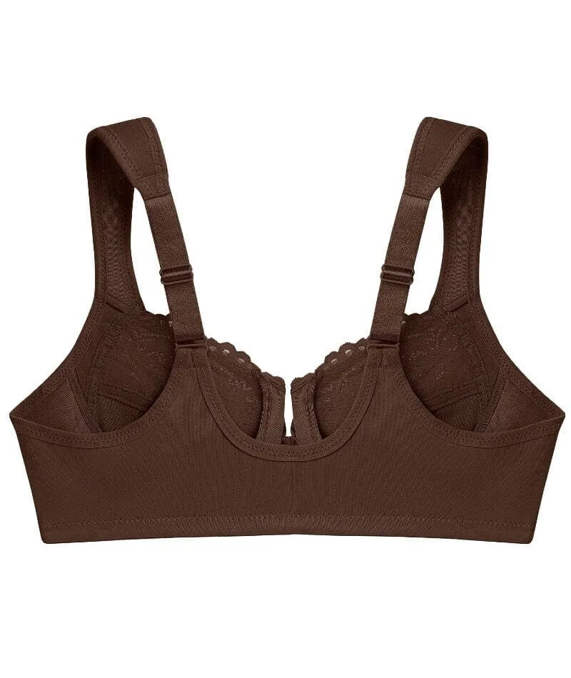 Glamorise WonderWire Front-Closure Bra - Mocha