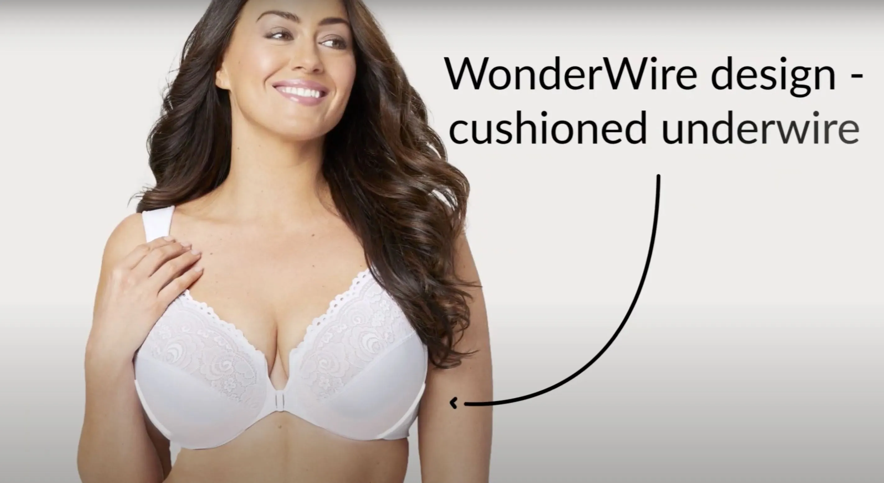 Glamorise WonderWire Front-Closure Bra - Navy Print