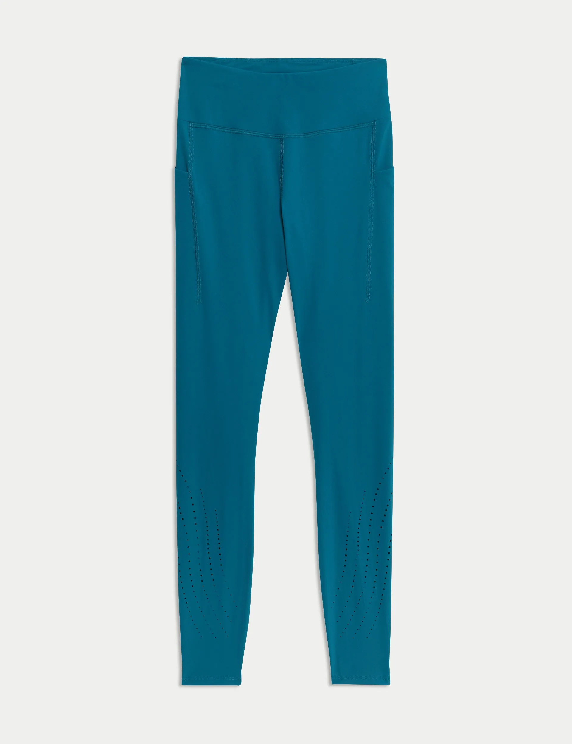 Go Train Laser Cut Gym Leggings - Dark Turquoise