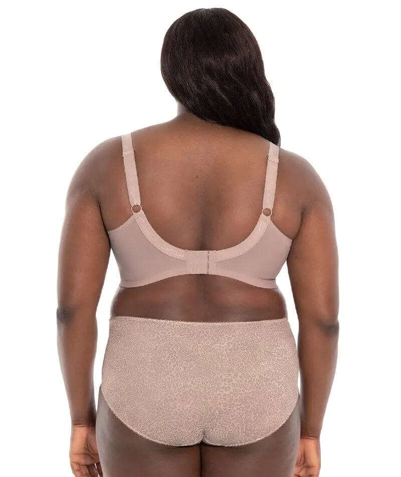 Goddess Kayla Underwired Banded Bra - Taupe Leo