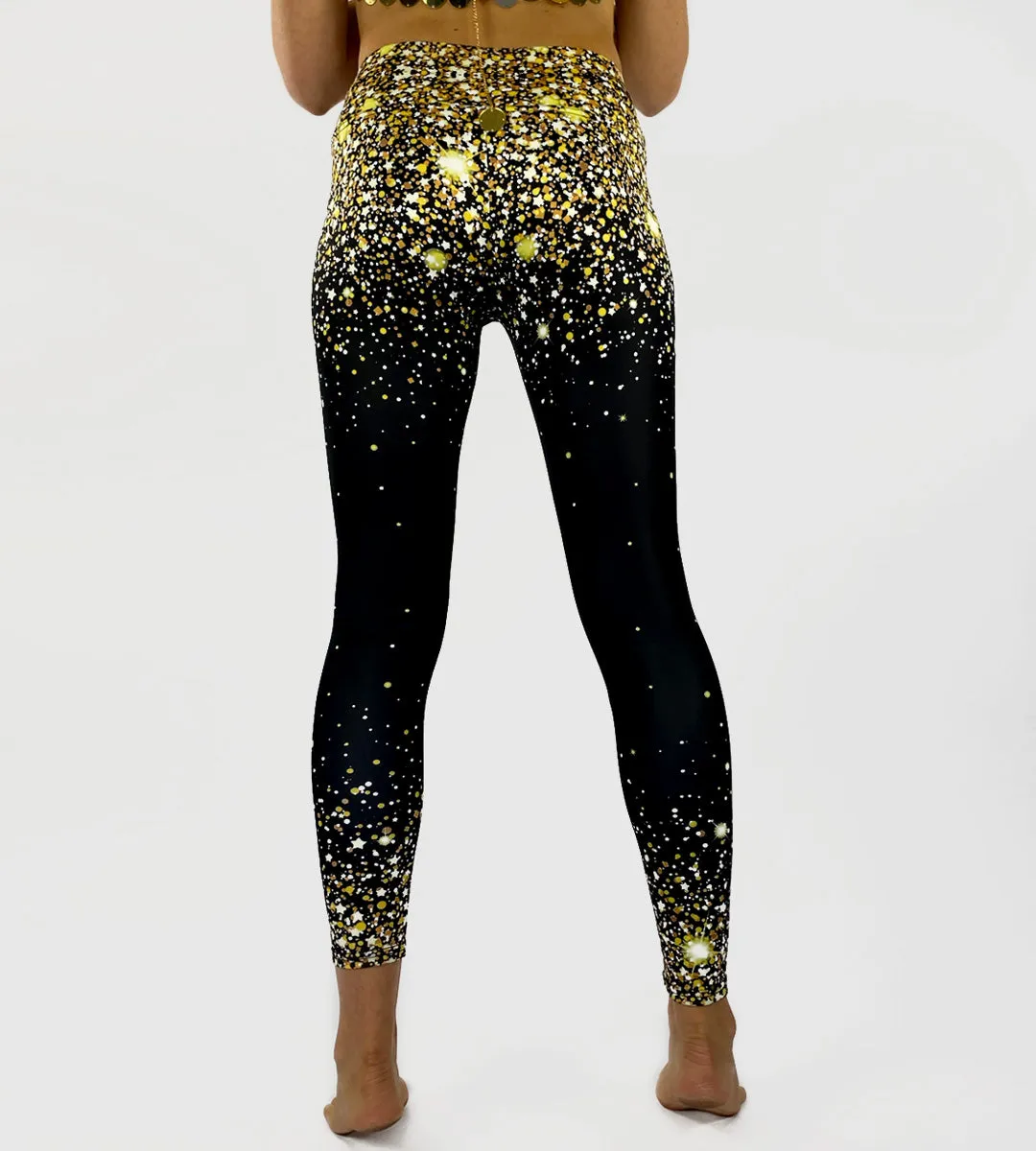 Gold Glitter Unisex Leggings