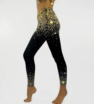 Gold Glitter Unisex Leggings