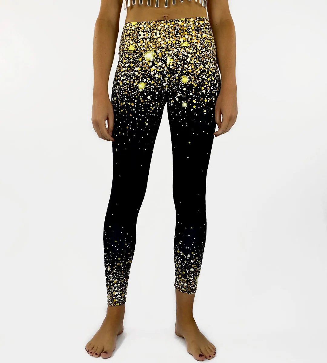 Gold Glitter Unisex Leggings