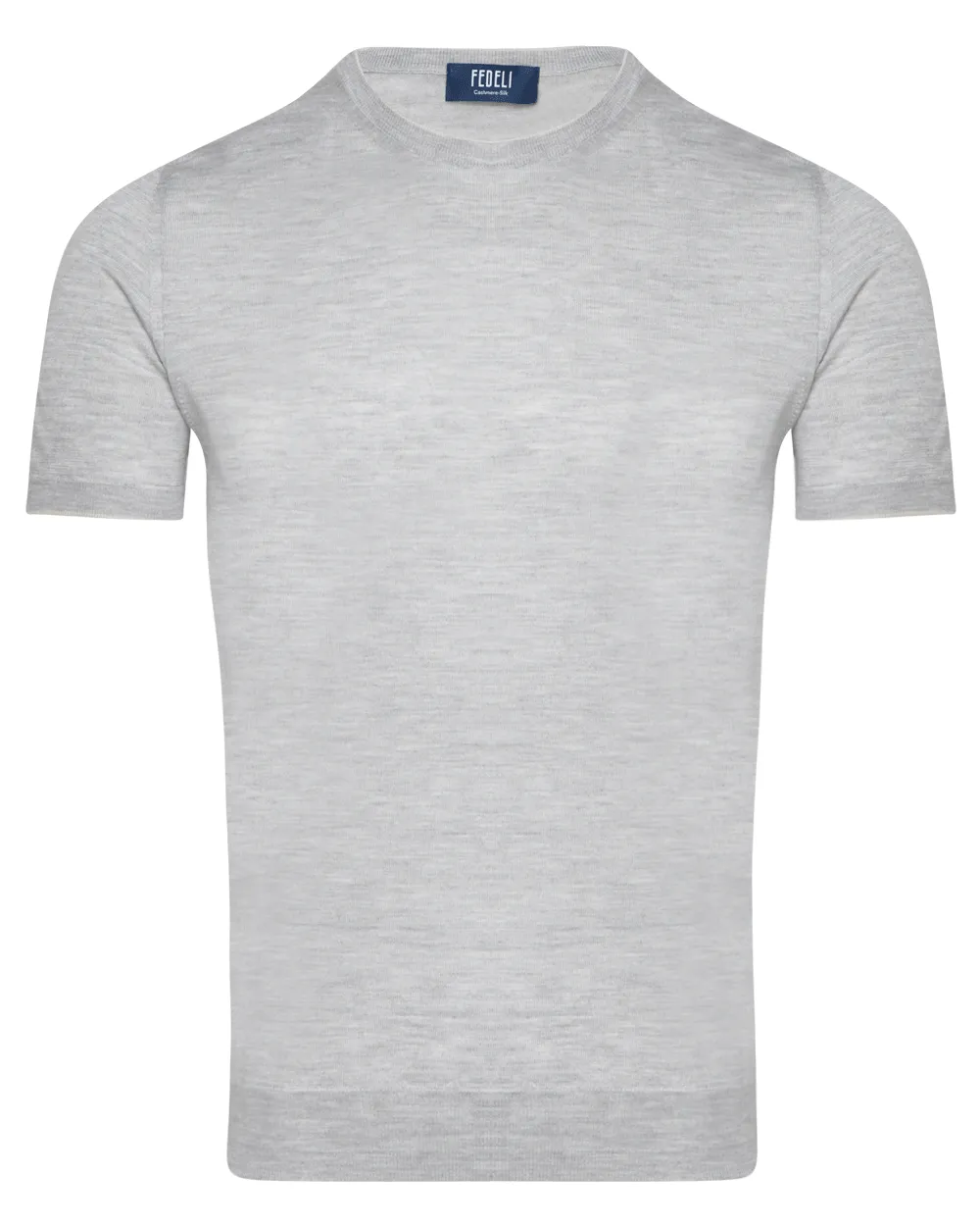 Grey Textured Crewneck Knit