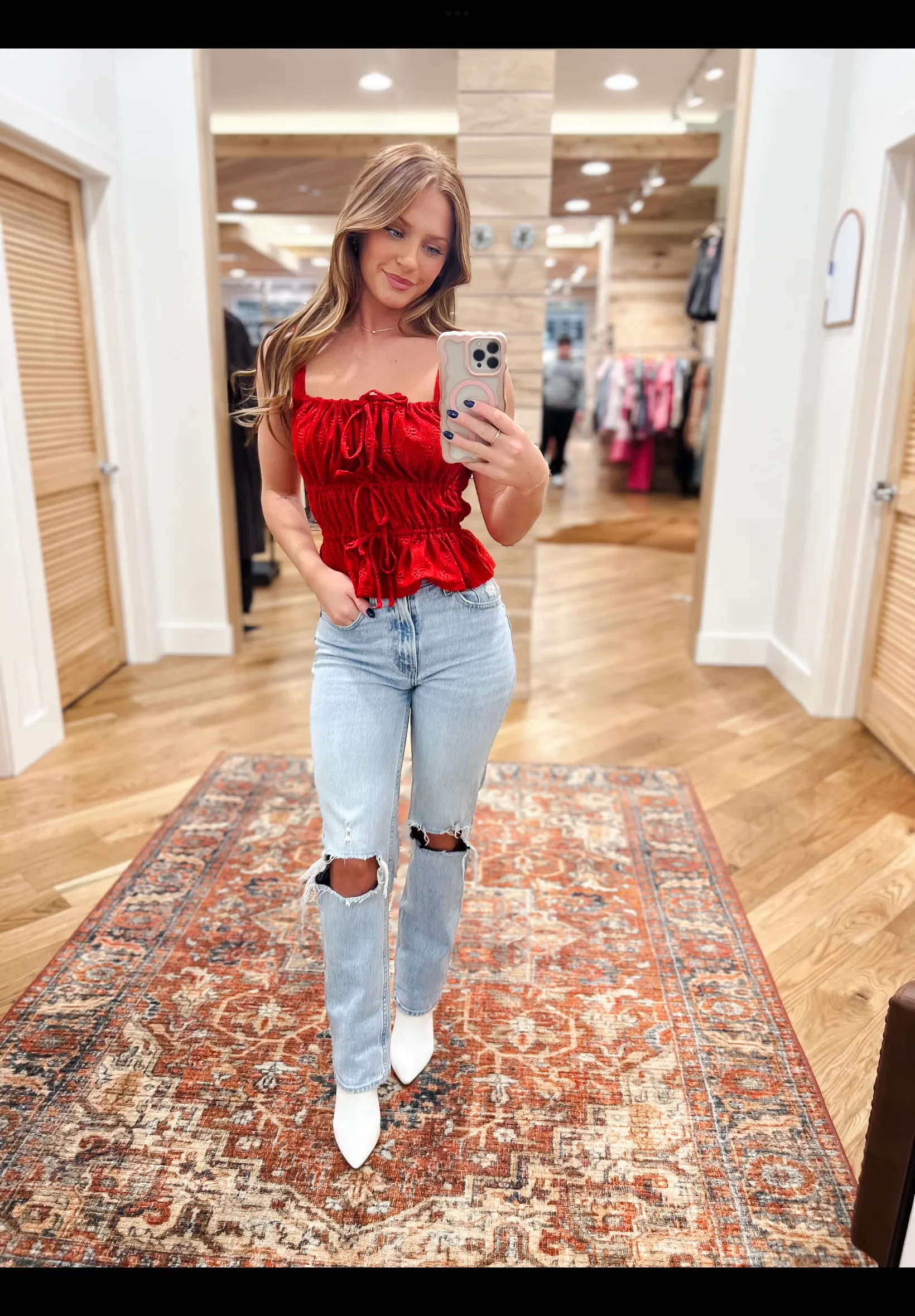 Hallie Red Top