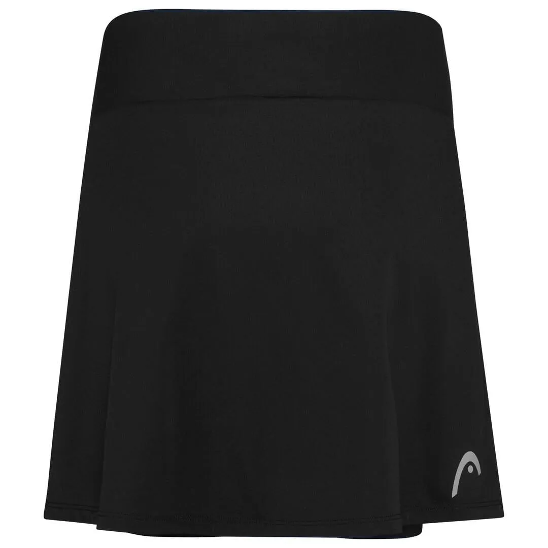 HEAD Womens Club Basic Tennis Skort Long - Black