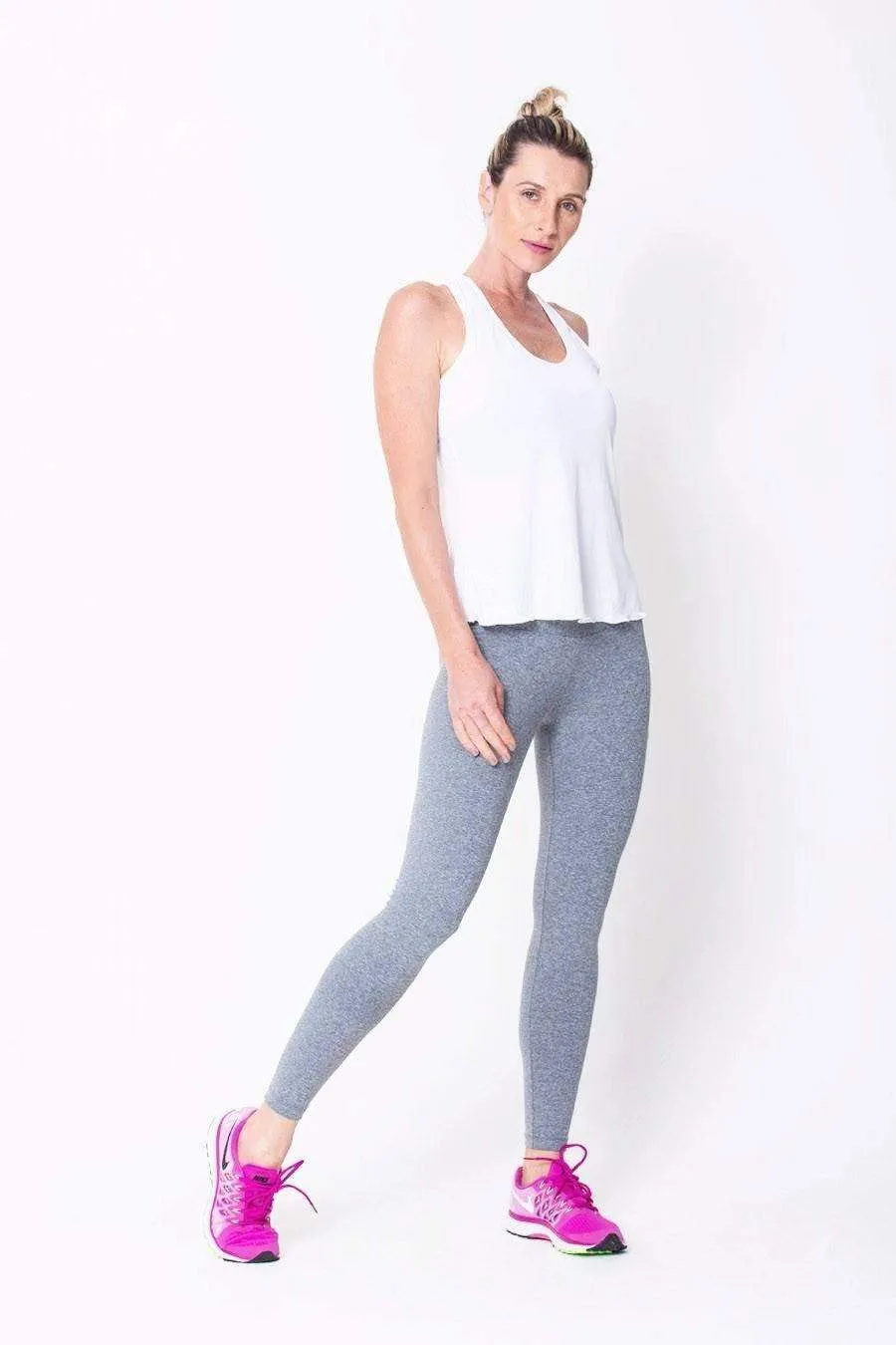Heather Grey High Up Legging