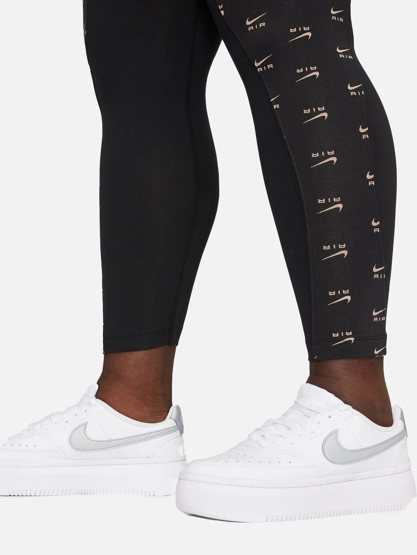 High-Waisted Full-Length Plus Size Leggings - Black