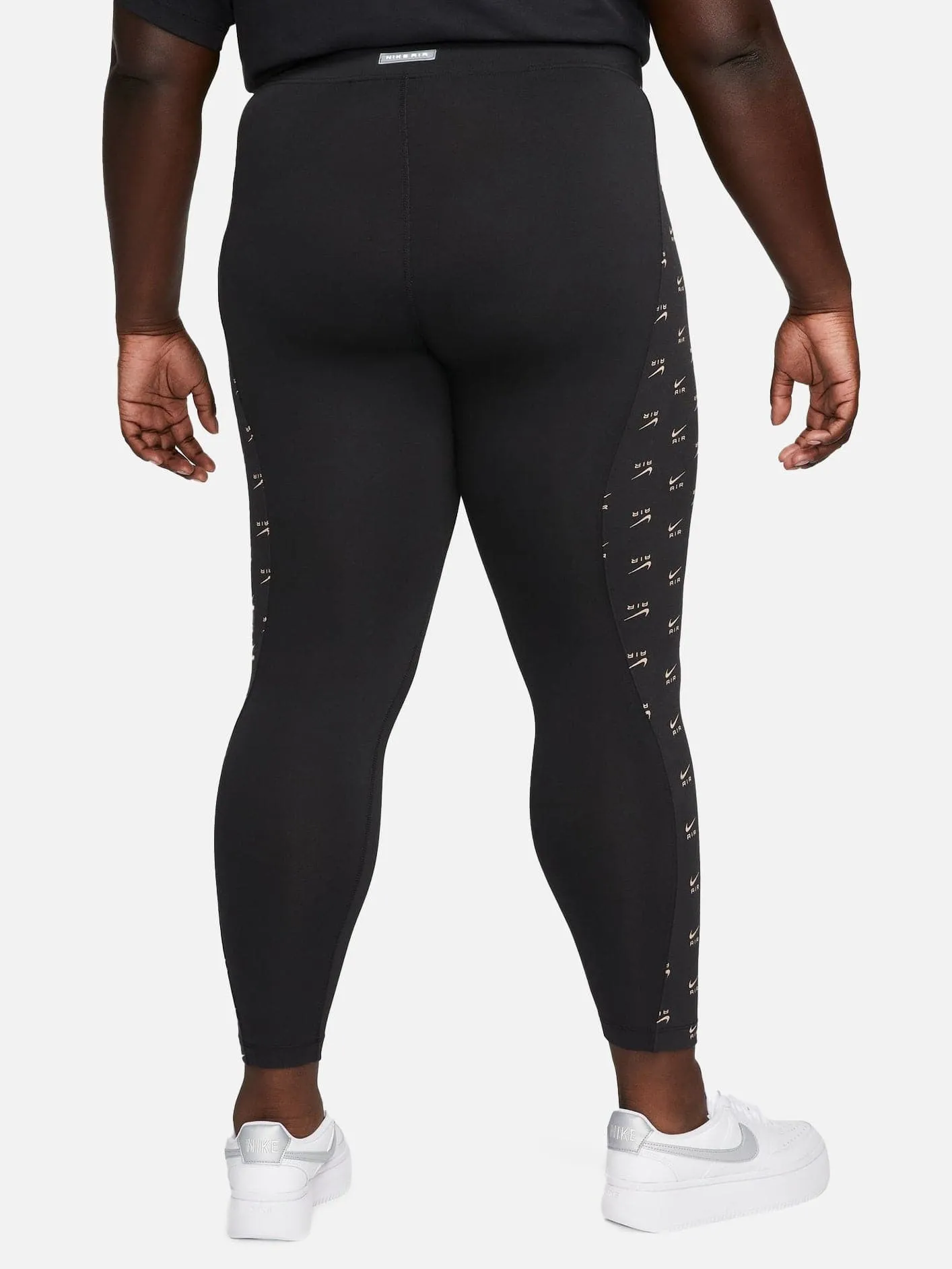 High-Waisted Full-Length Plus Size Leggings - Black