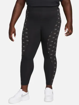 High-Waisted Full-Length Plus Size Leggings - Black