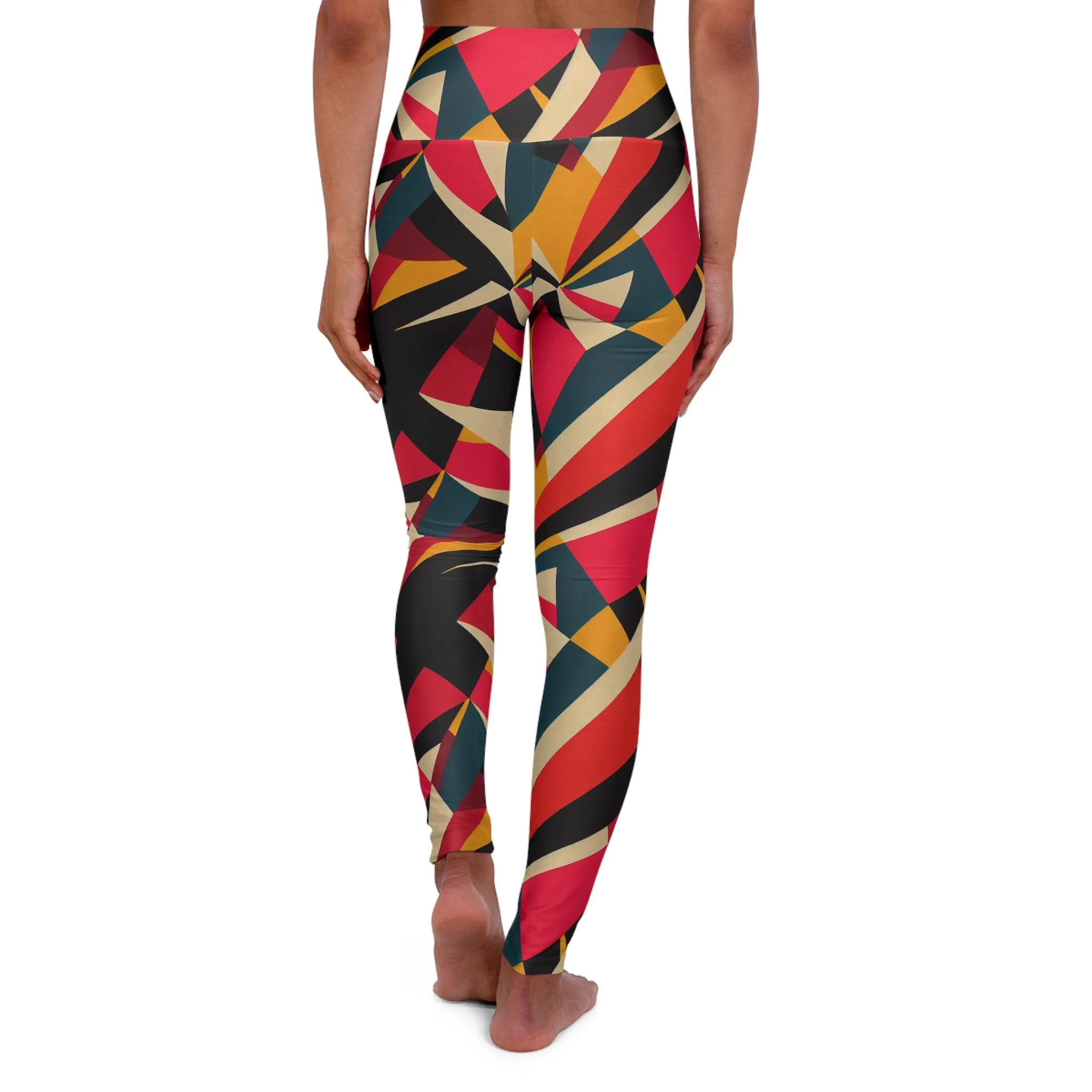 High Waisted Leggings - Abstract Burst