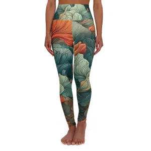 High Waisted Leggings - Camellia Parisian