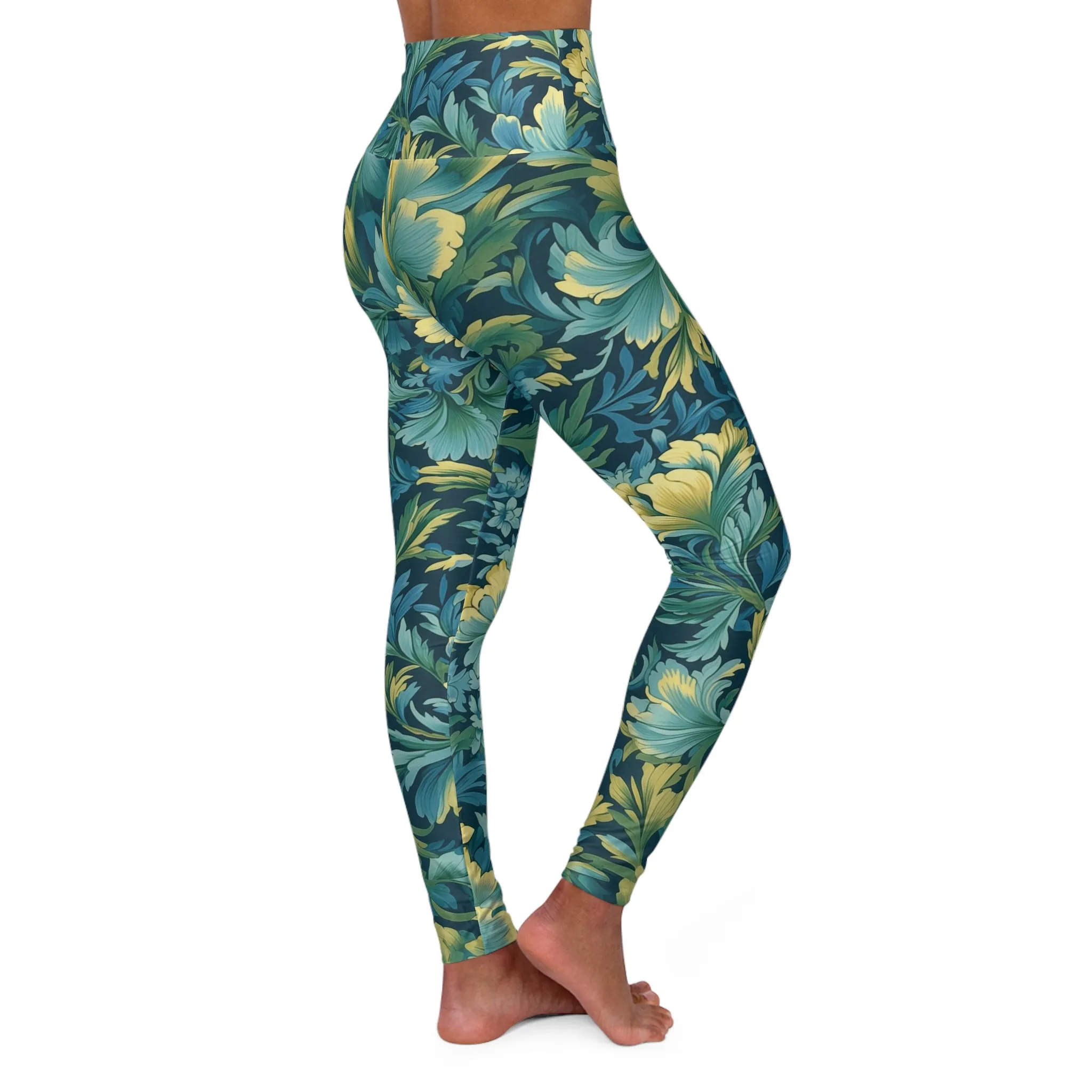High Waisted Leggings - Elric Giverny Chintz
